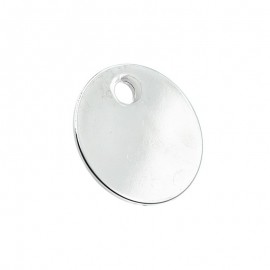Médaille pour animal ronde nickelée diamètre 22mm