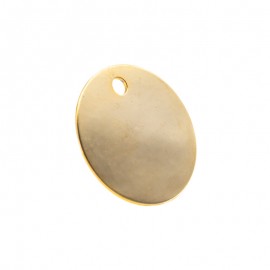 Médaille pour animal ronde laiton doré diamètre 22mm