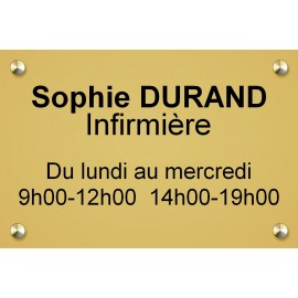 Plaque en laiton 300 mm x 200 mm