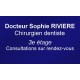 Plaque en aluminium bleu 250 mm x 150 mm