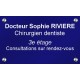 Plaque en aluminium bleu 250 mm x 150 mm