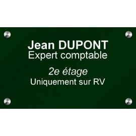Plaque en aluminium vert 250 mm x 150 mm