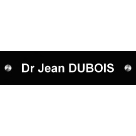 Plaque en aluminium noir 200 mm x 50 mm