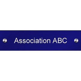 Plaque en aluminium bleu 200 mm x 50 mm
