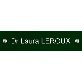 Plaque en aluminium vert 200 mm x 50 mm