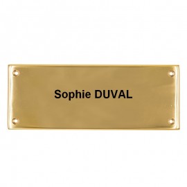 Plaque de porte rectangulaire lisse 160mm x 60mm