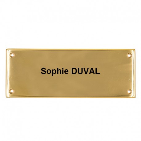 Plaque de porte rectangle unie