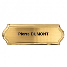 Plaque de porte rectangulaire découpée avec liseré 145mm x 45mm