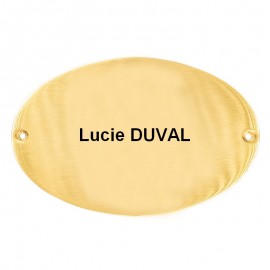 Plaque de porte ovale lisse 150mm x 95mm