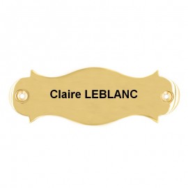 Plaque de porte fantaisie lisse 97mm x 33mm