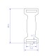 Plaque inox pour collier largeur 24mm
