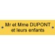 Plaque de boite à lettres 90mm x 25mm